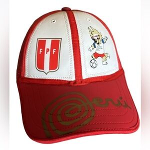 Peru Football Federation baseball cap 2018 Russia World Cup Red and white